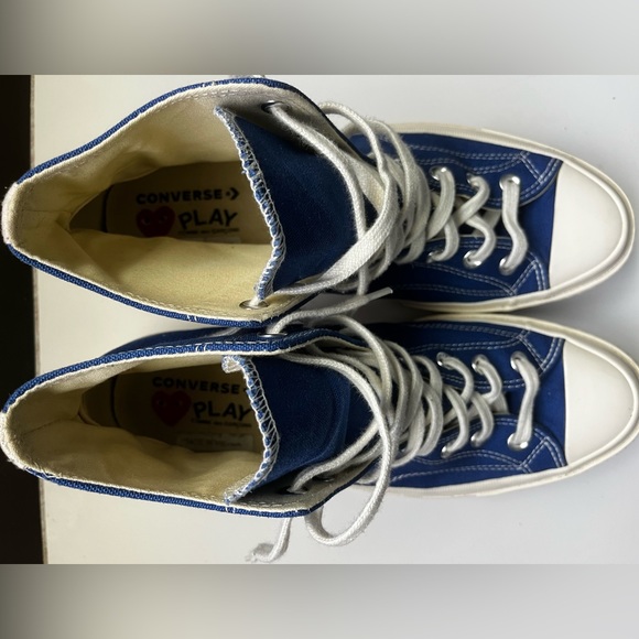 CONVERSE X COMME DES GARCONS PLAY ALL STAR CHUCK '70 HI - BLUE - Picture 2 of 4